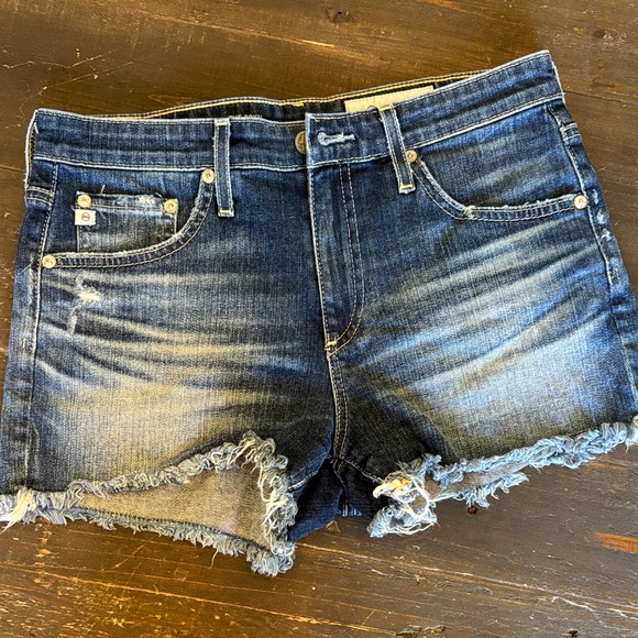 Denim Frayed Shorts - Picture 1 of 3